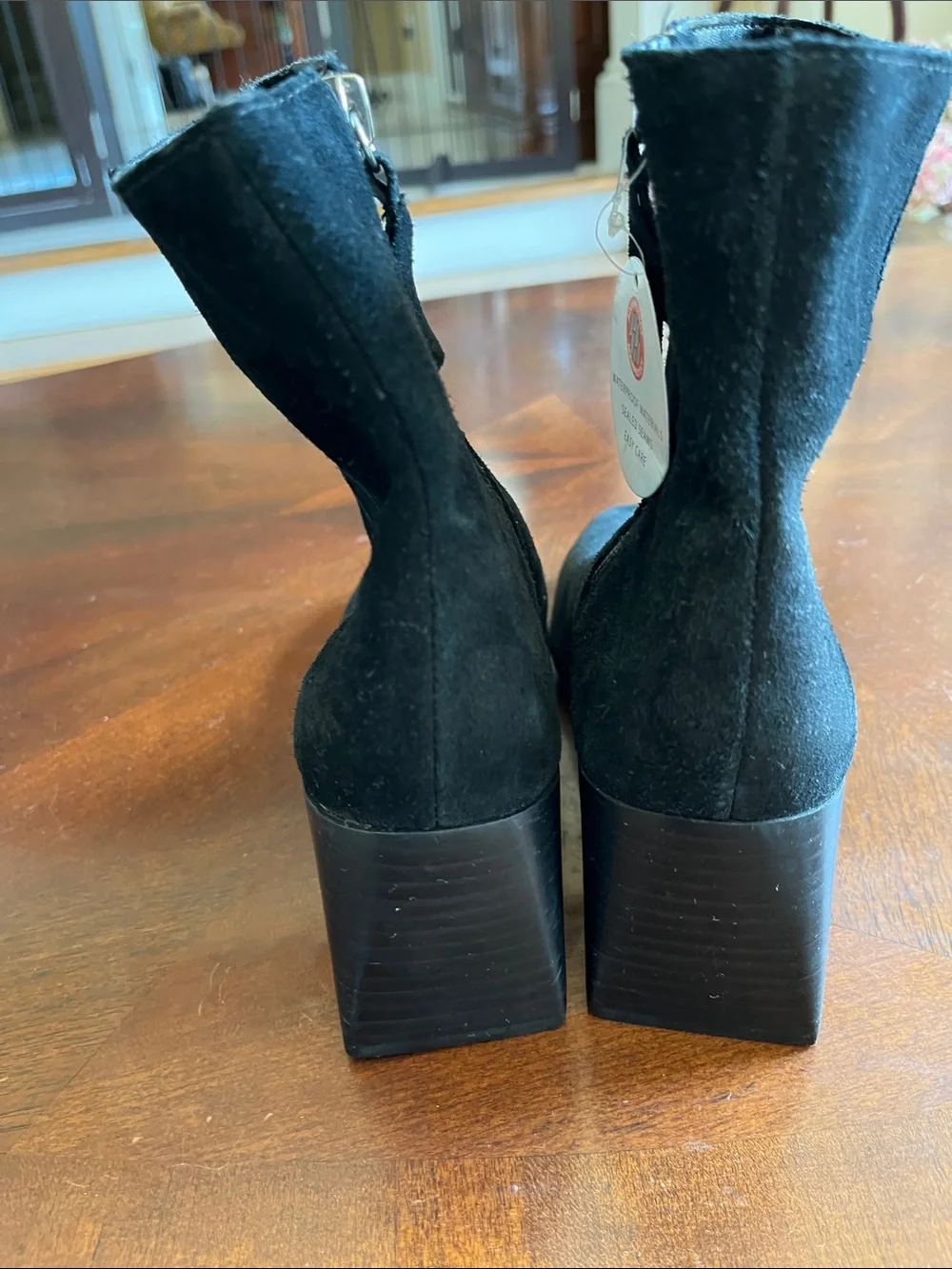 Black Suede Women's Ankle Boots - Classic Zip Closure, Blondo waterproof